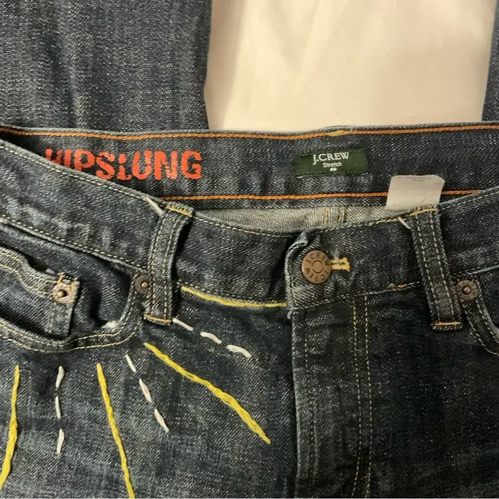 J. Crew Sunshine Hipslung Frayed Hem Cropped Jean 28 Boho Festival Retrogirl